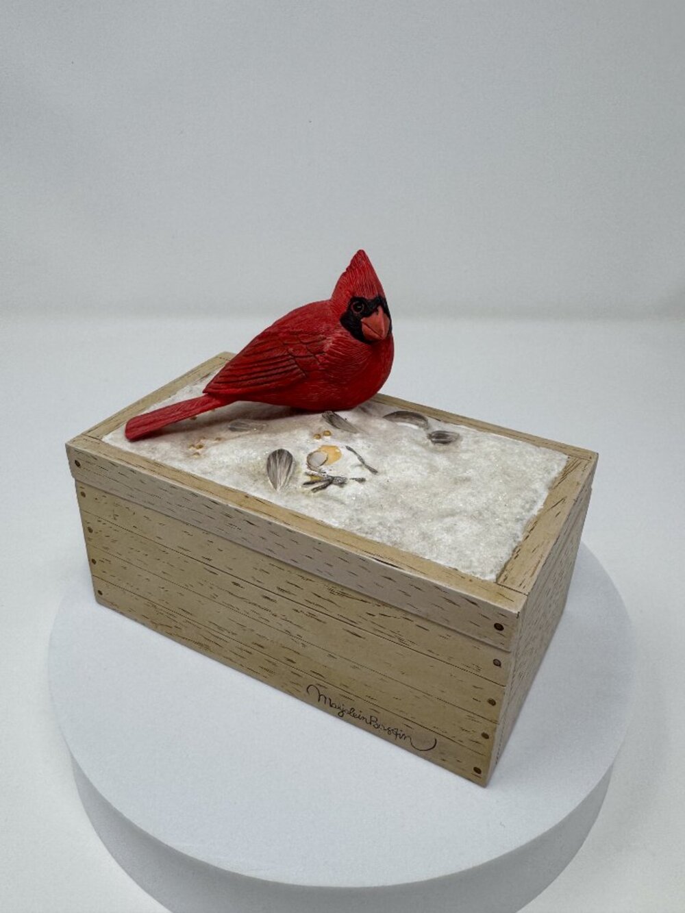 Vintage Hallmark Cardinal Treasure Box Marjolein Bastin Bird Trinket Box